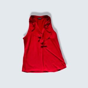 Express Vibrant Red Sleeveless Blouse